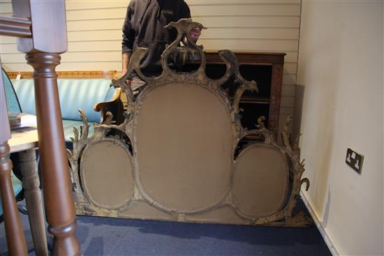 A fine George III Chippendale carved and giltwood wall mirror, H.3ft 11in. W.5ft 4in.